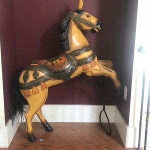 Antique wooden carousel horse
